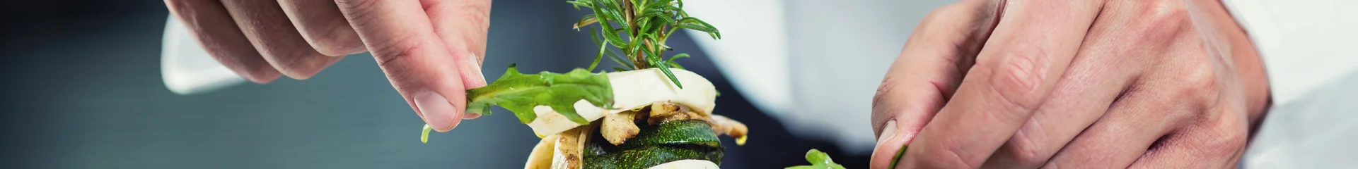 Gastronomy preparing a dish