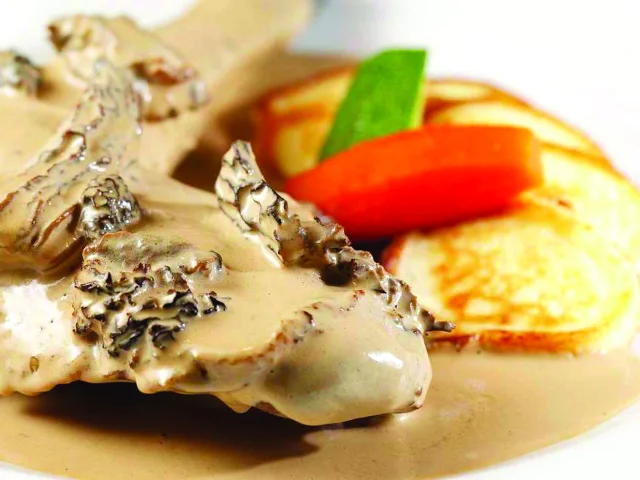 Assiette de poulet de Bresse, Auberge bressane