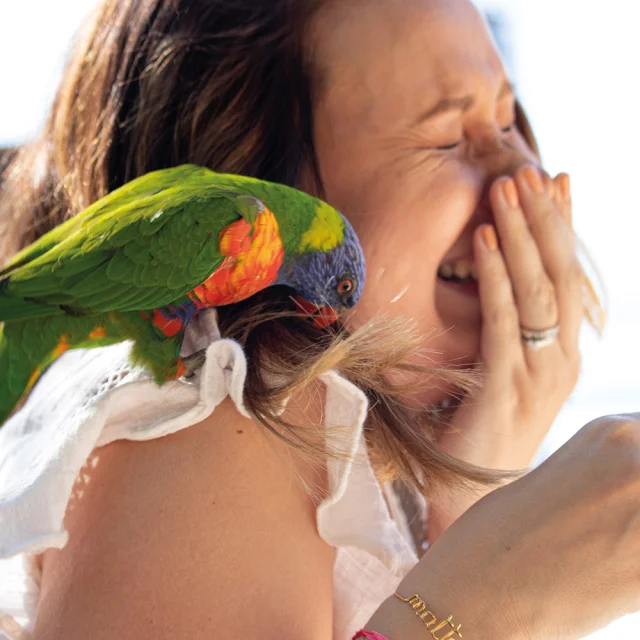 Magischer Moment im Parc des Oiseaux in Villars-les-Dombes